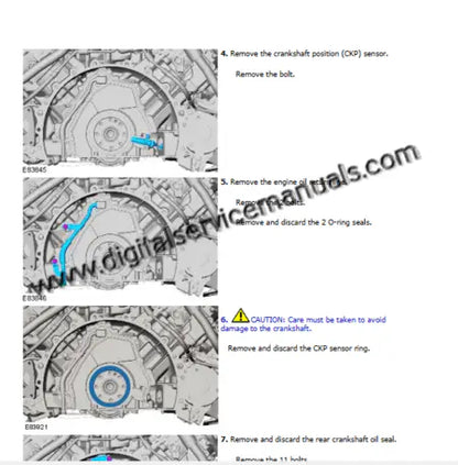 Engine repair guide for 2005-2009 Range Rover Sport including TDV6 and V8 digital service manual specifications.