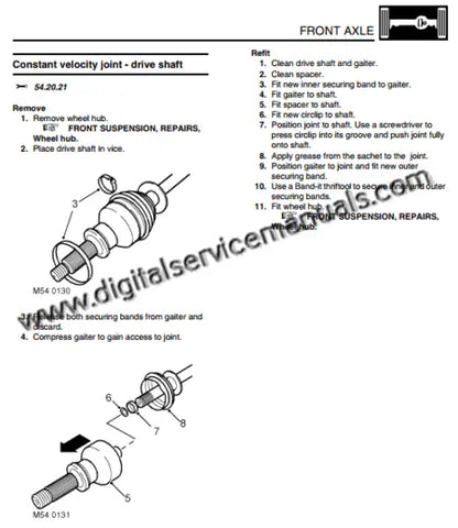 Digital service manual for 1999-2004 Discovery 2 general repair including ACE suspension and ABS braking systems.