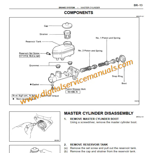 Lexus ES300 1991-1994 manual for digital service including suspension geometry, braking systems, and interior trim removal.