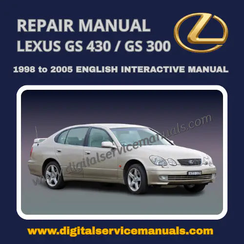 Interactive HTML format 1998-2005 Lexus GS400 GS300 factory repair service digital manual for Windows.