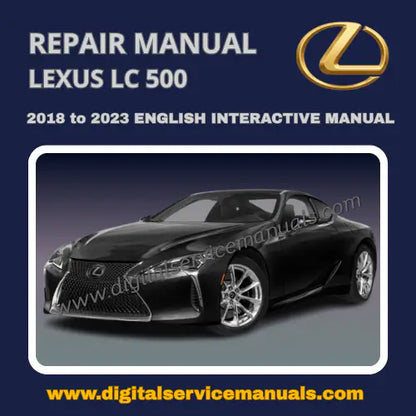 Web-based interactive HTML 2018-2023 Lexus LC500 official factory workshop digital manual for Windows workstations.