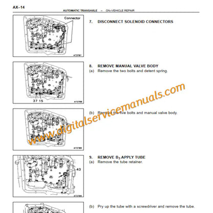 A540E automatic and E53 manual transmission technical diagrams for Lexus ES300 1991-1994 digital repair manual.