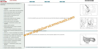A760F automatic transmission and 4WD system service diagrams for Lexus GX460 2009-2013 digital repair manual.