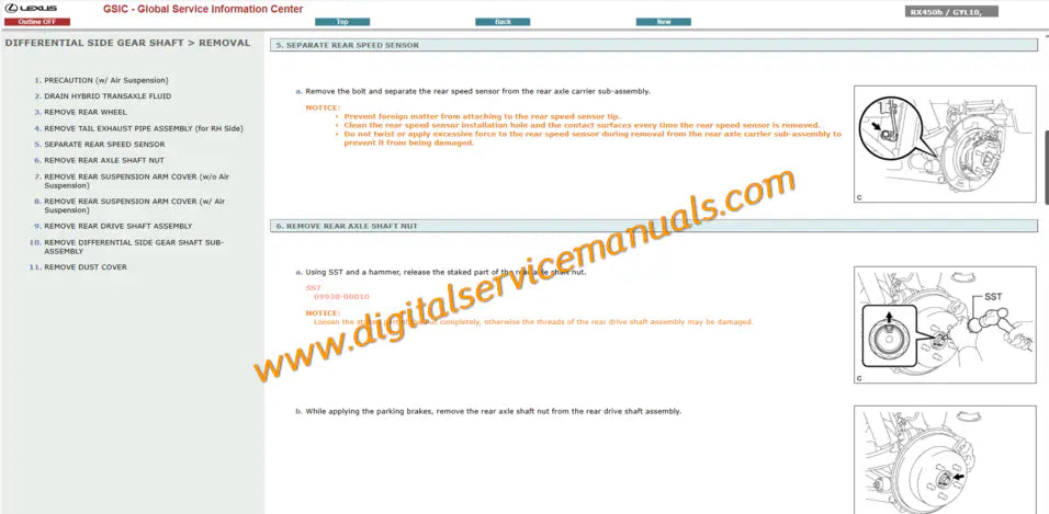 P313 and Q211 hybrid drive system and transaxle assembly diagrams for Lexus RX450h 2008-2012 digital repair manual.