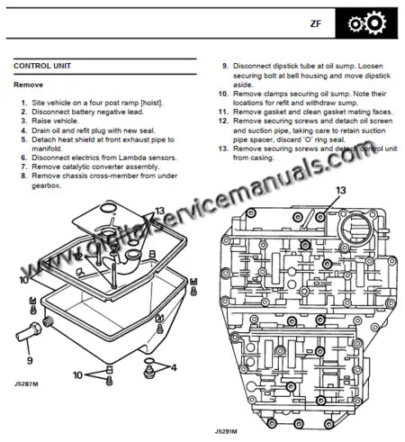 Digital transmission diagrams for 1994-1998 Land Rover Discovery 1 R380 manual and ZF automatic gearboxes.