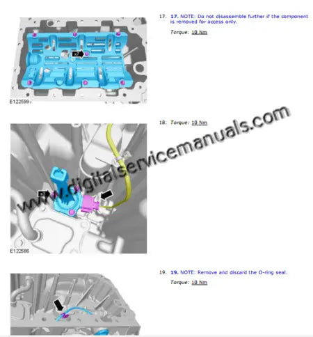 Automatic and manual transmission service diagrams for Land Rover Discovery 5 2017-2021 digital repair manual.