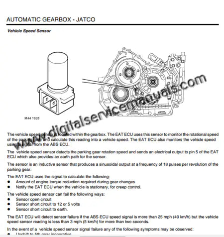 Manual and automatic transmission service diagrams for Land Rover Freelander 1 2001-2006 digital repair manual.
