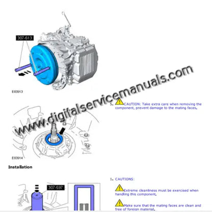 Automatic and manual transmission service diagrams for Range Rover Evoque 2011-2018 digital repair manual.