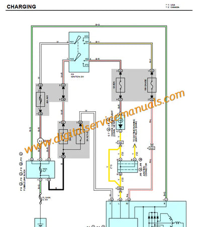 Digital electrical wiring schematics and electronic circuit routing for 1997-1999 Lexus ES300 PDF service manual.