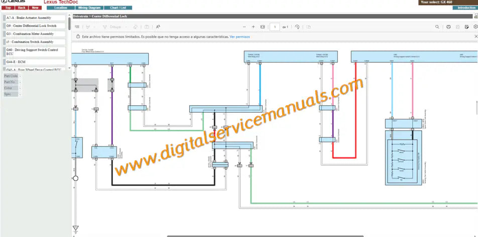 Digital electrical wiring diagrams and interactive system schematics for 2009-2013 Lexus GX460 URJ150 service manual.