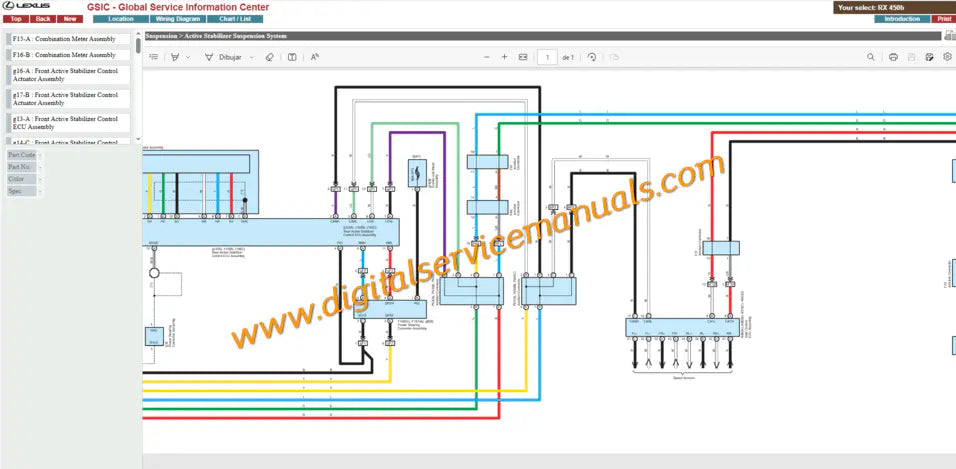 Interactive electrical architecture and hybrid management wiring diagrams for 2008-2012 Lexus RX450h GYL10/15 digital service manual.
