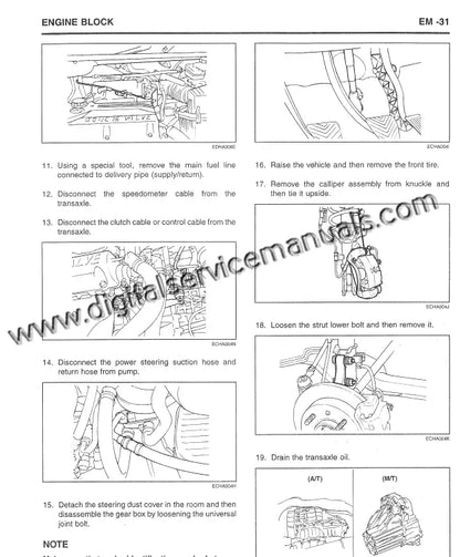 Repair Manual And Wiring Diagram Hyundai Trajet (1999-2003)