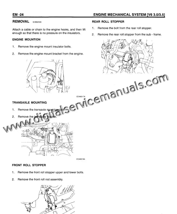 Workshop Manual Hyundai XG 250/300/350 (1998-2005)
