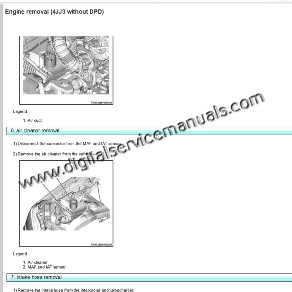 Master engine repair and service with the official digital guide for Isuzu D-MAX (2021-2024). Detailed digital workshop procedures for the motor are included in this comprehensive repair manual