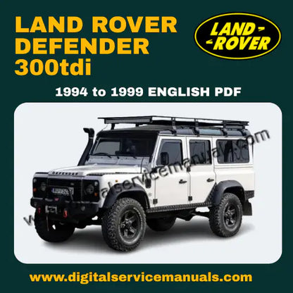Digital PDF service manual interface for Land Rover Defender 300 Tdi
