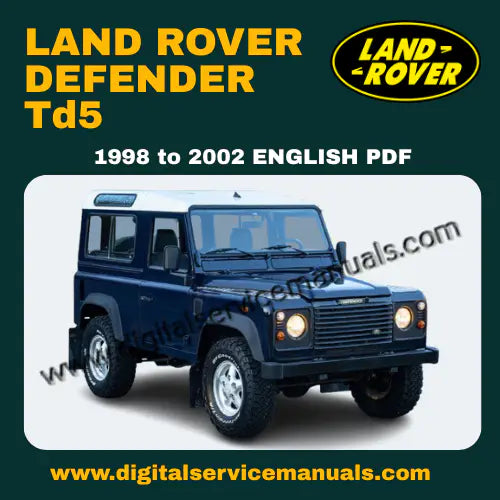 Digital service manual product cover for Factory Repair Manual Land Rover Defender Td5.